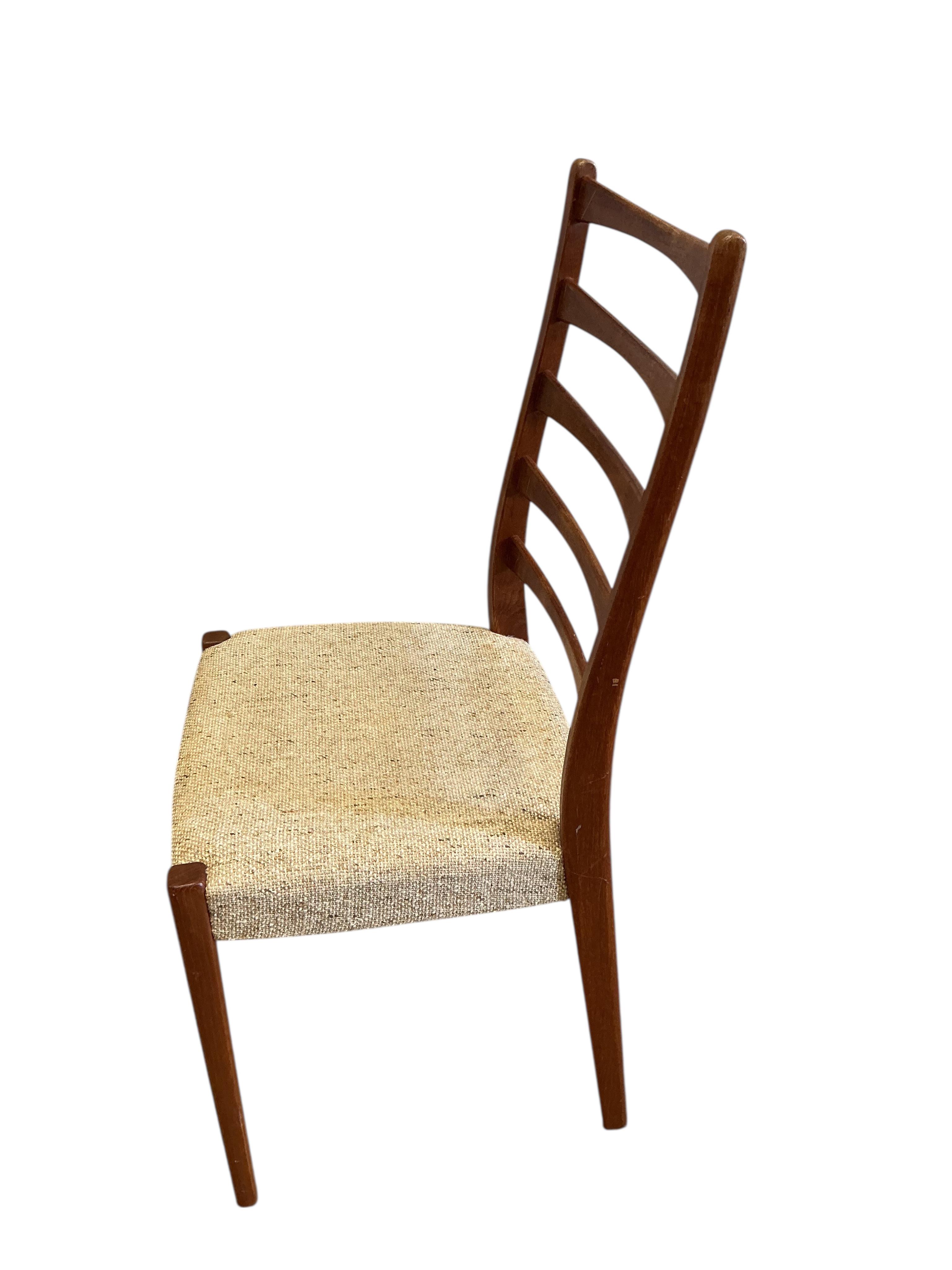 Svegards of Markaryd, a pair of mid century Swedish teak ladderback dining chairs